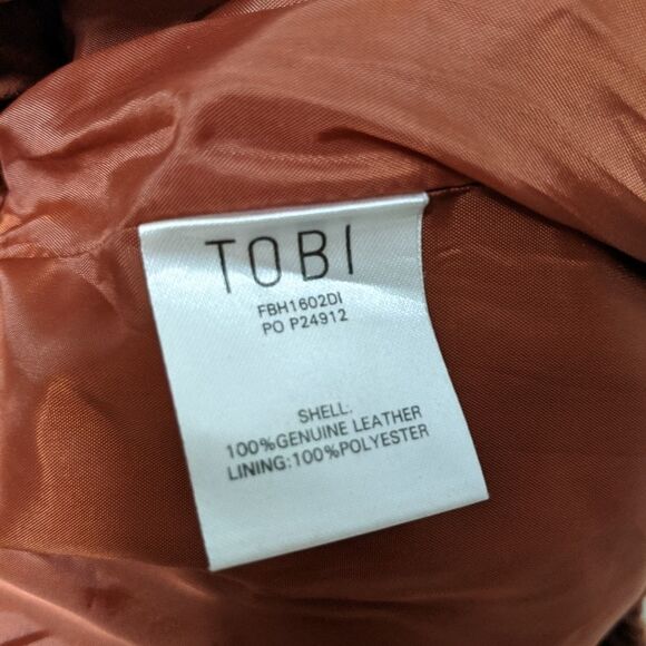 TOBI Open Up Genuine Suede Leather Shorts In Rust S - Picture 8 of 10